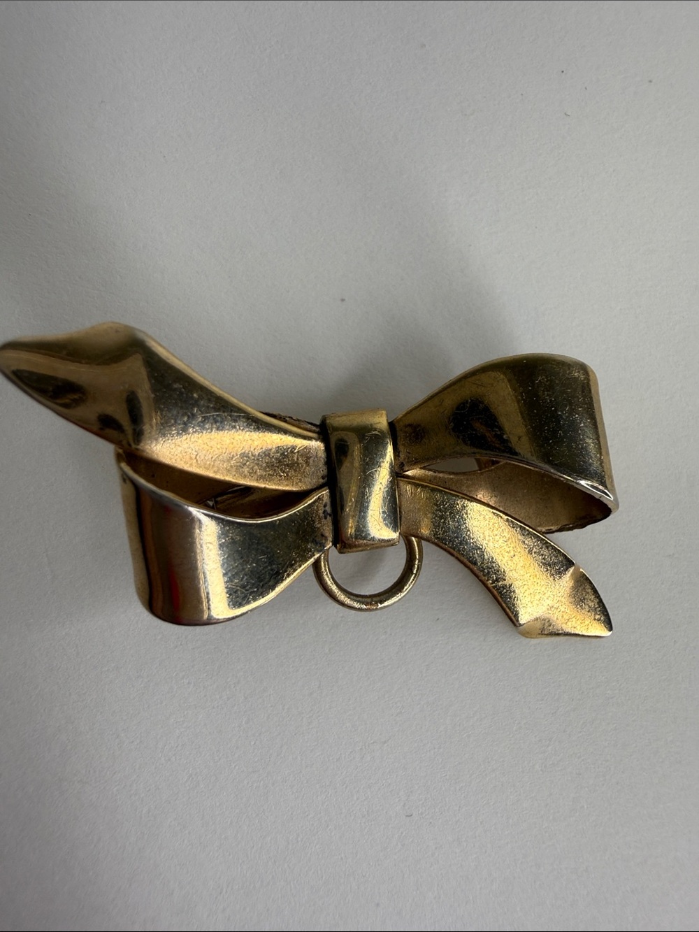 Gold Bow Brooch / Pendant Charm